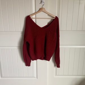 Slouchy v neck sweater